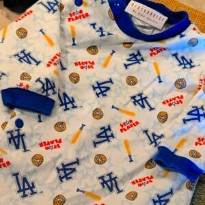 LA Dodgers Footsie Onesie